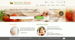 Desktop Screenshot of nutritionist-resource.org.uk